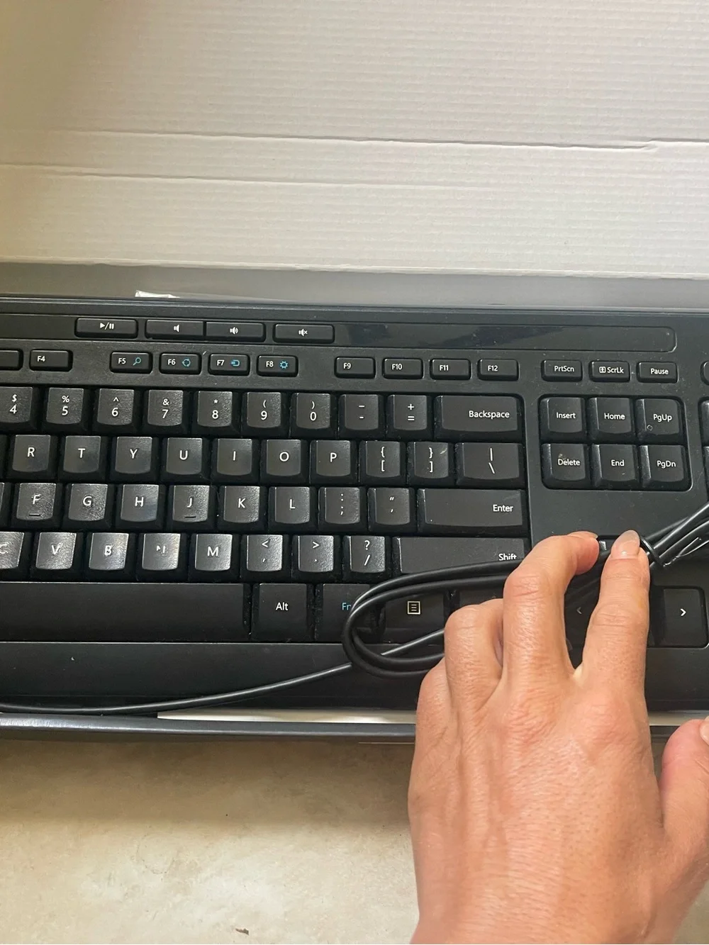 Microsoft Wired Black Desktop Keyboard with Number Pad